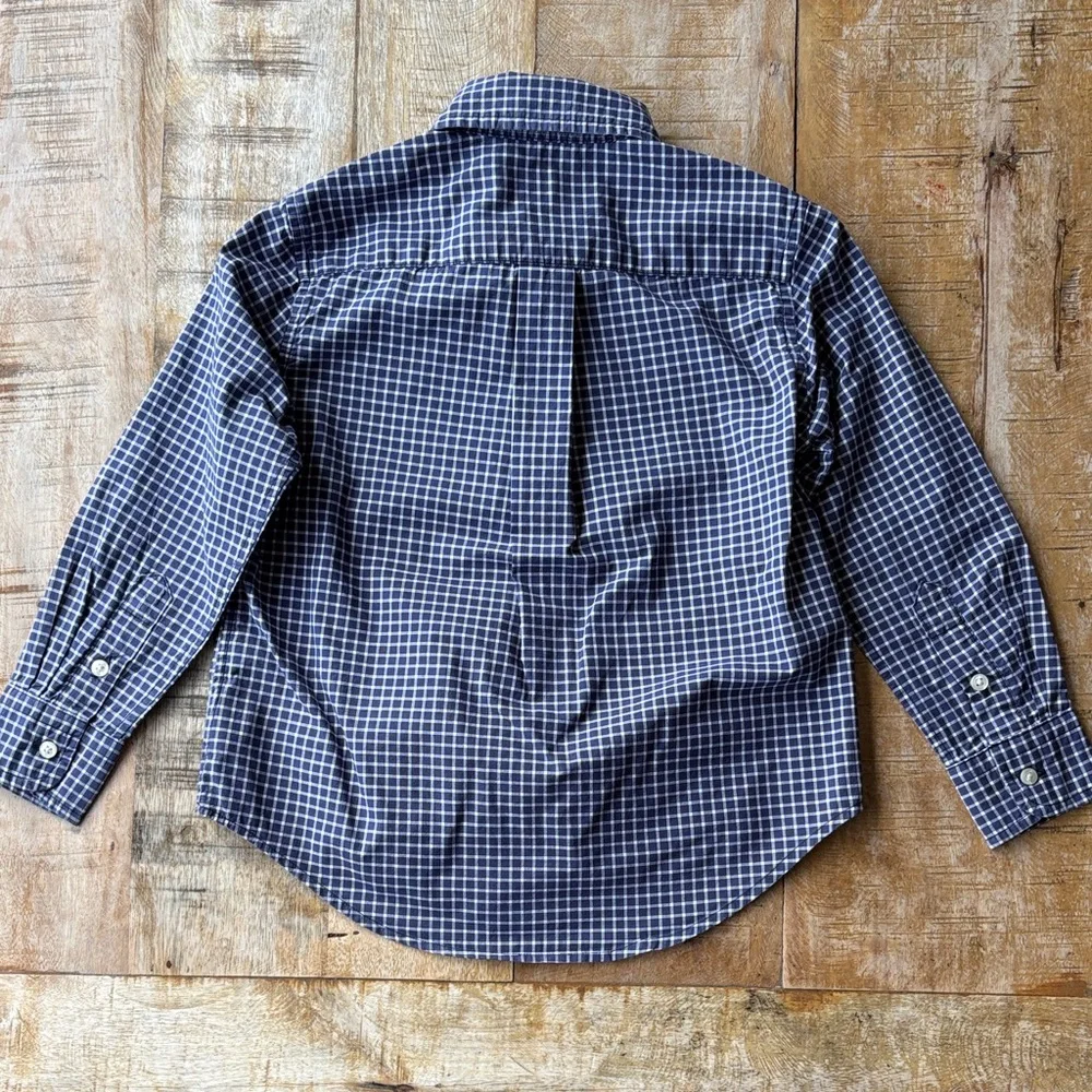 Ralph Lauren Boys Navy Plaid Shirt 4t - Picture 6 of 6